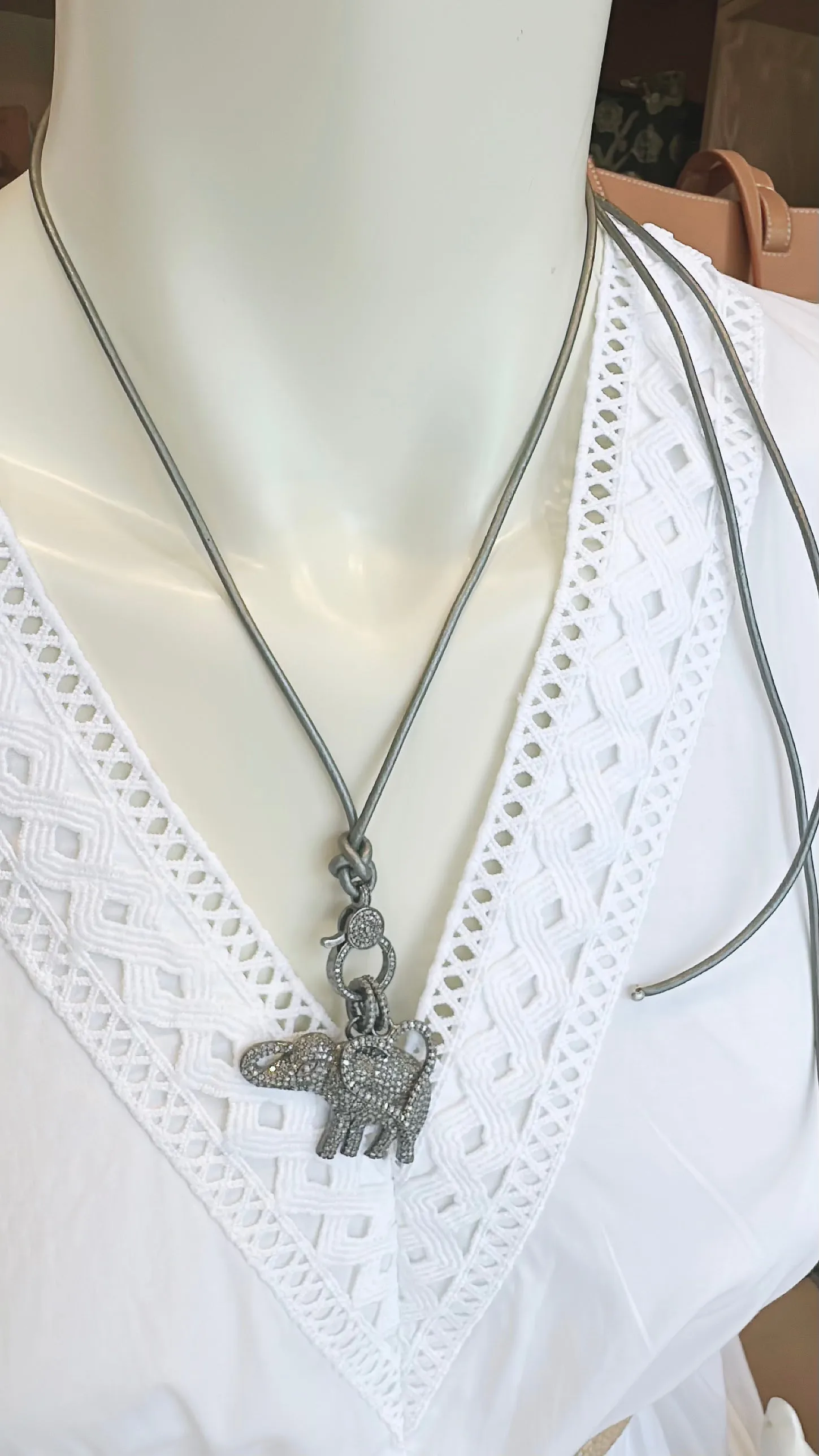 Leather Lariats with Pave Diamond Locks |  Colors