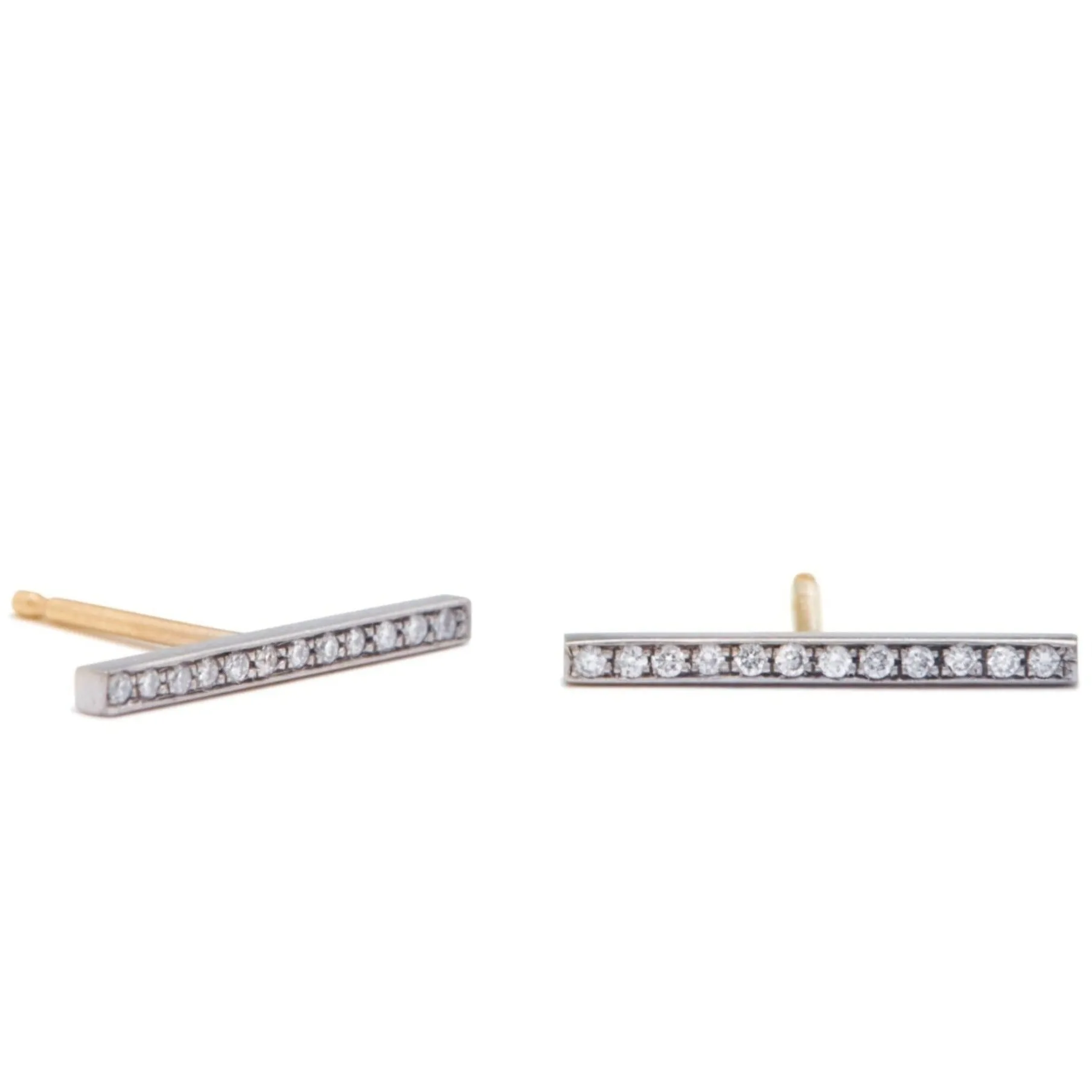 <!--ER671-->long pavé edgy bar studs