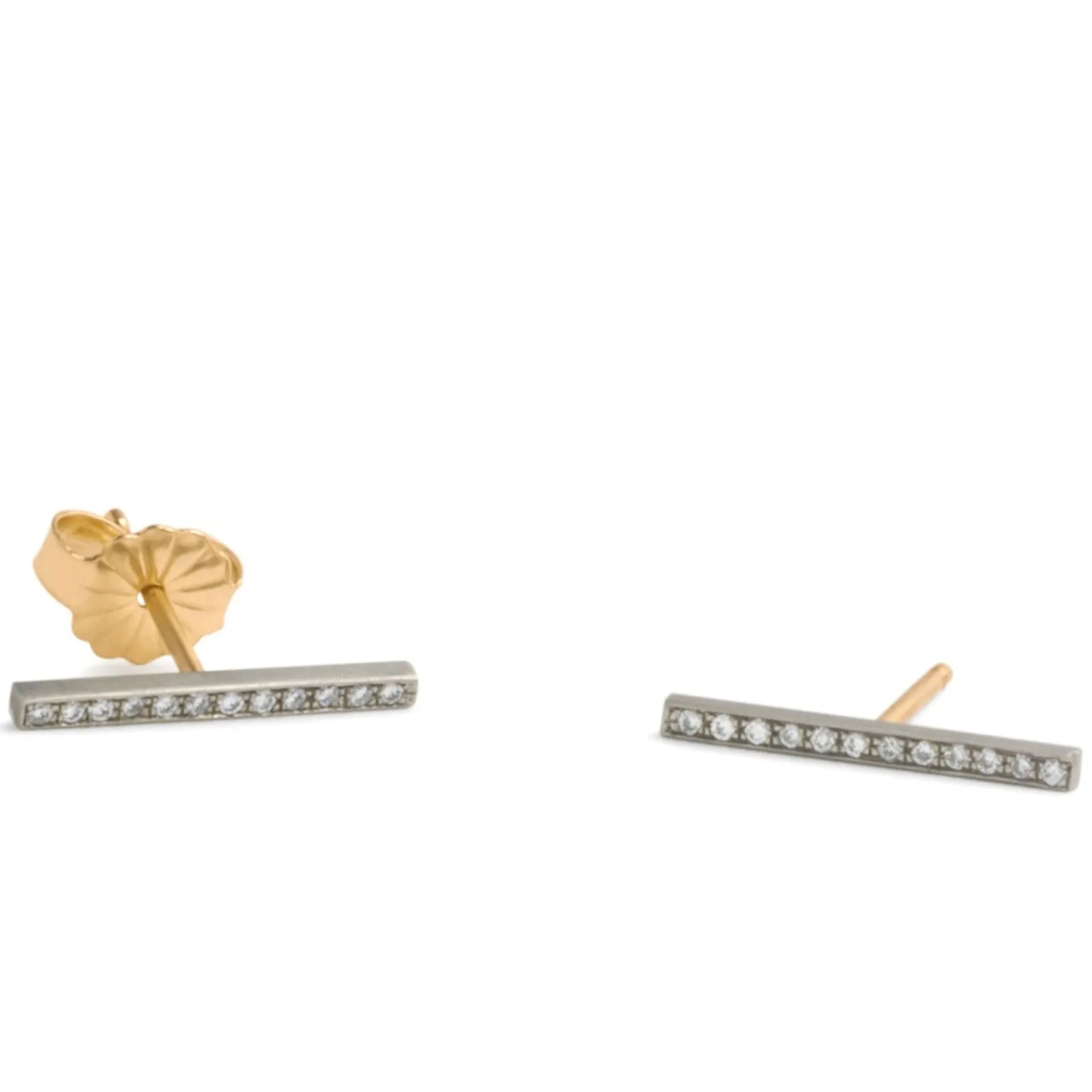 <!--ER671-->long pavé edgy bar studs