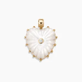 Malene Mother Of Pearl Heart Bail Charm