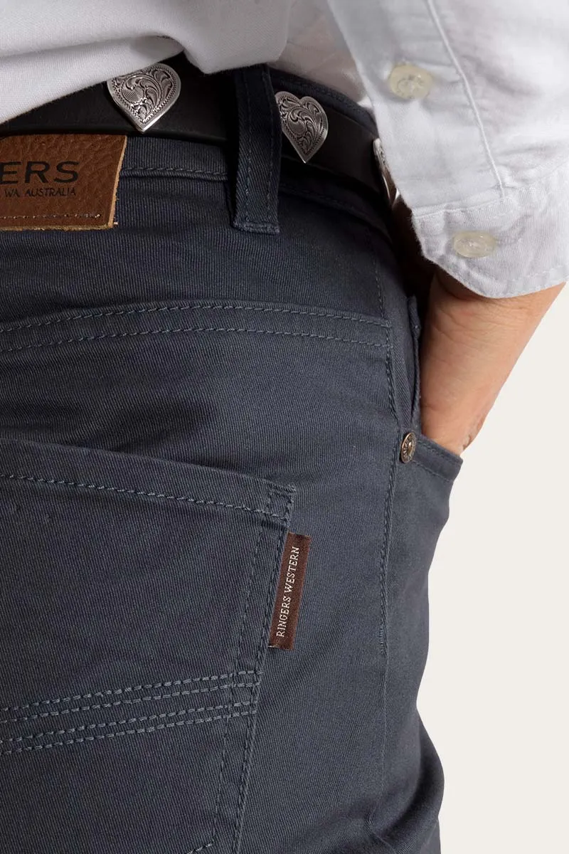 Maree Womens 5 Pockets Stretch Drill Skirt - Steel Blue
