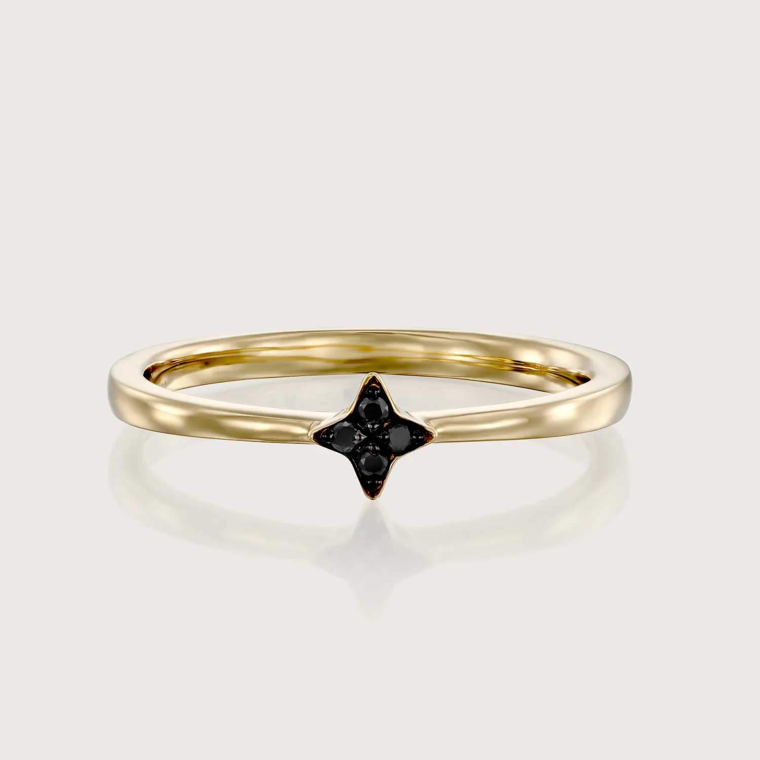 Mars Ring With Black Diamonds