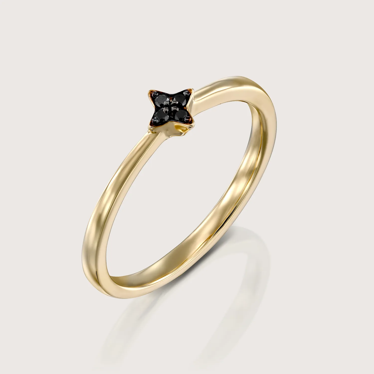 Mars Ring With Black Diamonds