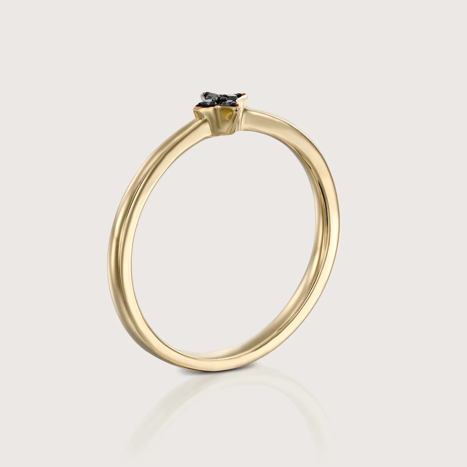 Mars Ring With Black Diamonds