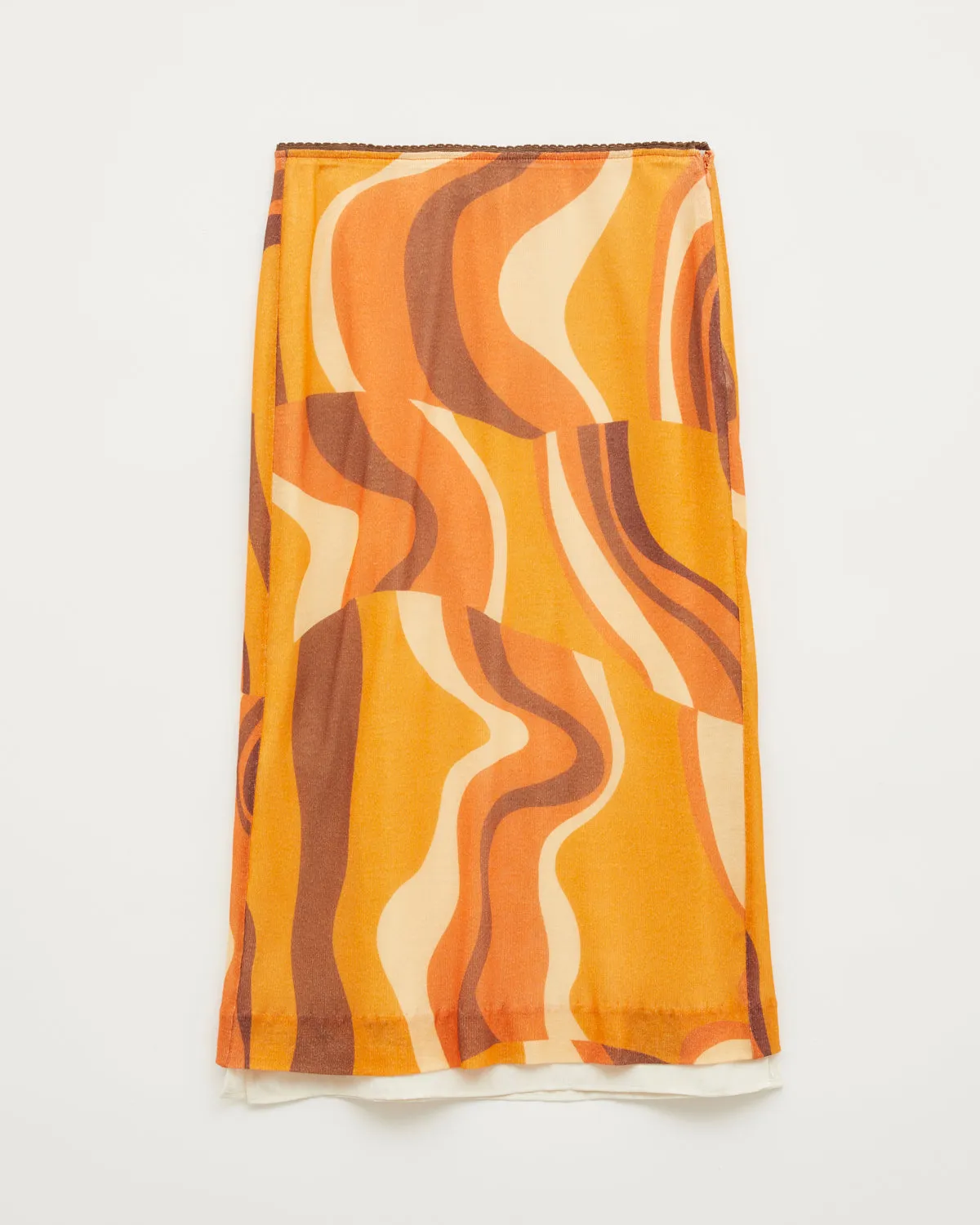 Mirren Skirt Tencel Print Orange