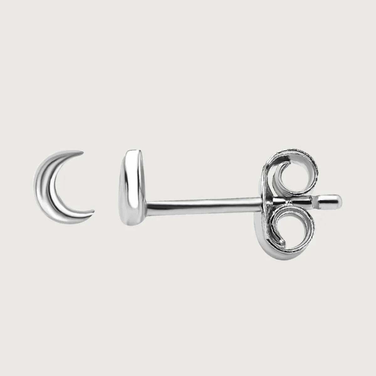 Moon & Stars Crescent Moon Studs