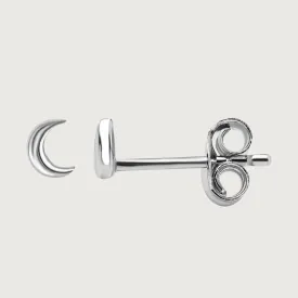 Moon & Stars Crescent Moon Studs