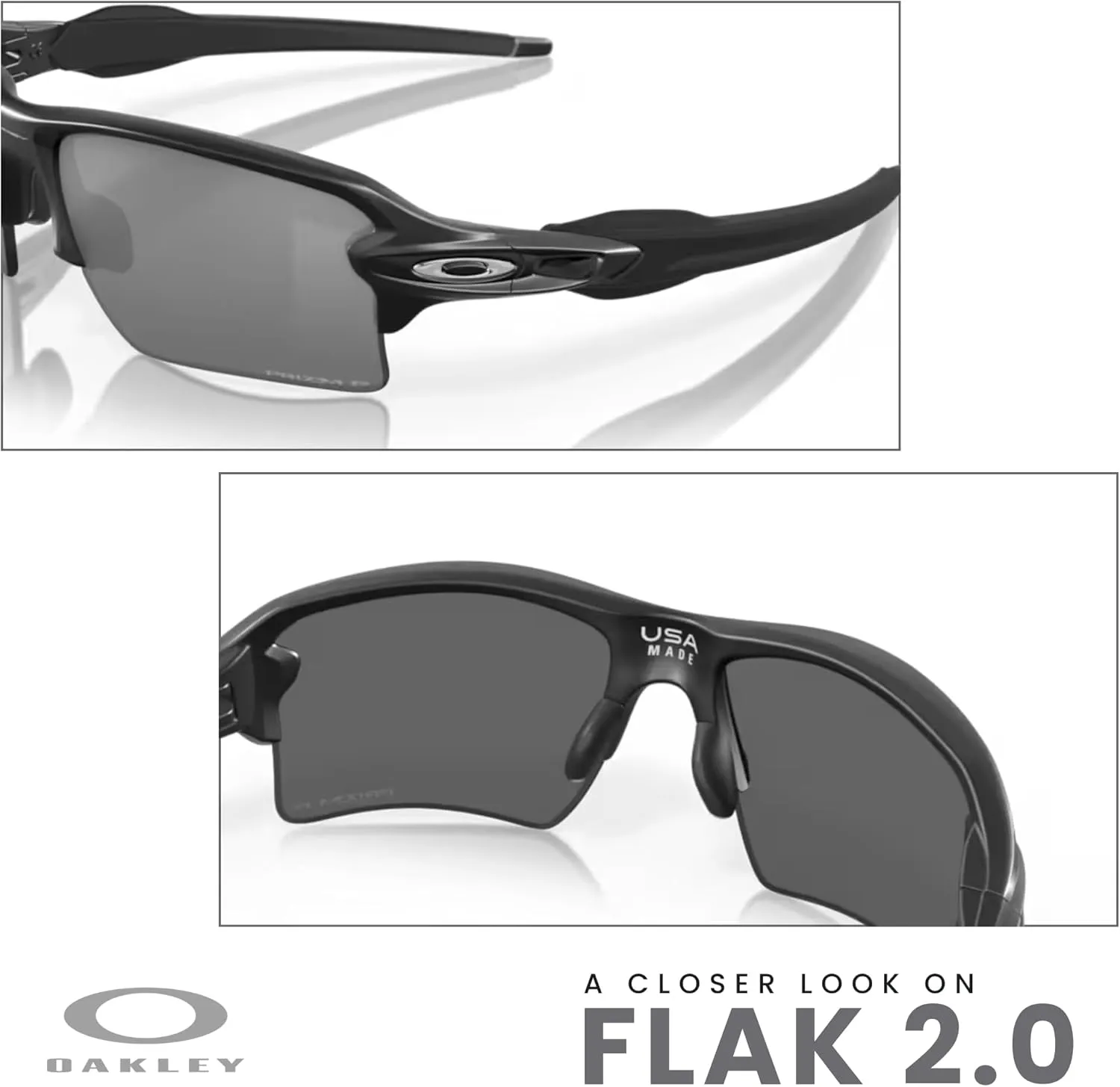 Oakley Flak 2.0 XL OO9188 Rectangle Sunglasses For Men   BUNDLE Leash   Designer iWear Care Kit