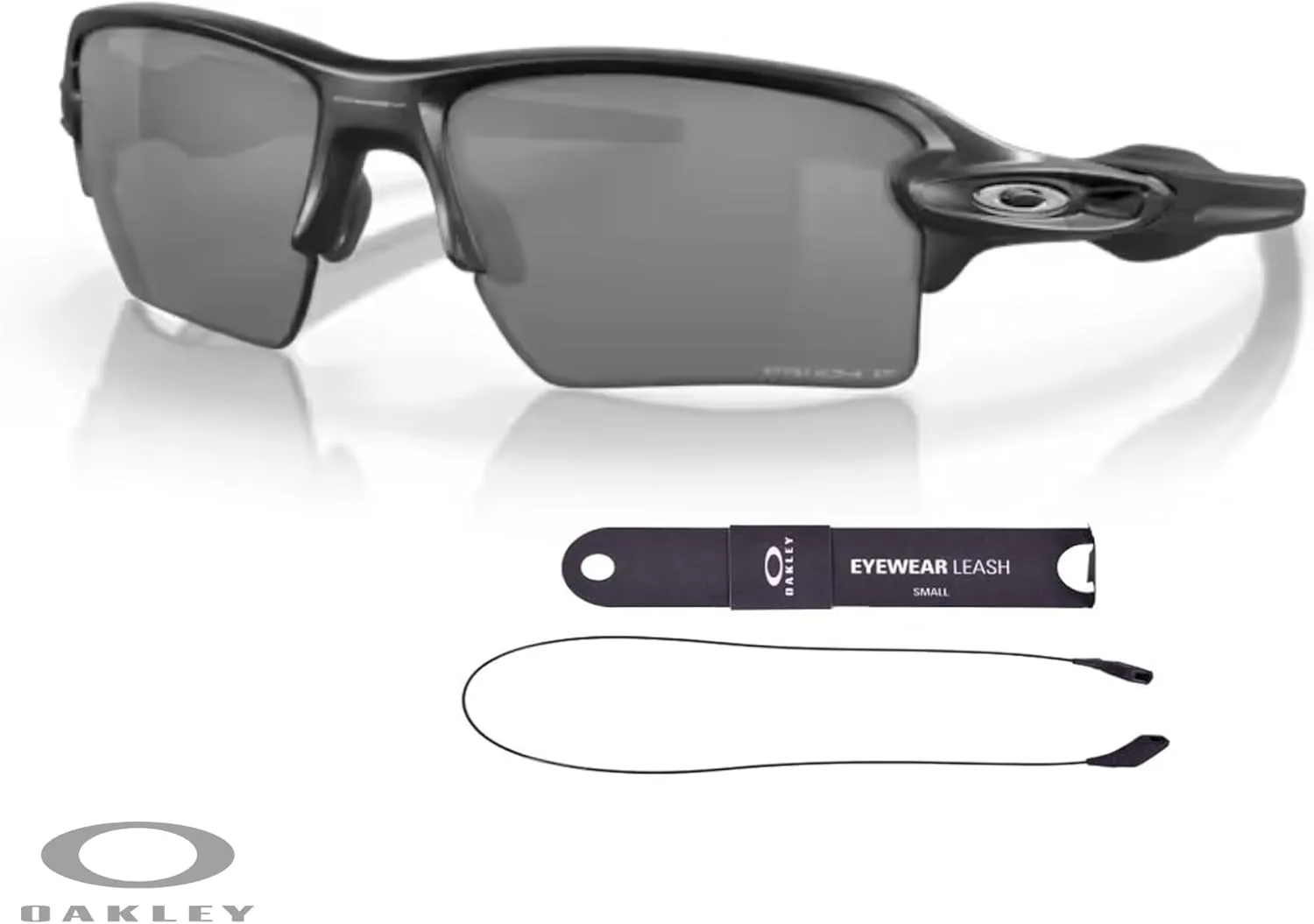 Oakley Flak 2.0 XL OO9188 Rectangle Sunglasses For Men   BUNDLE Leash   Designer iWear Care Kit