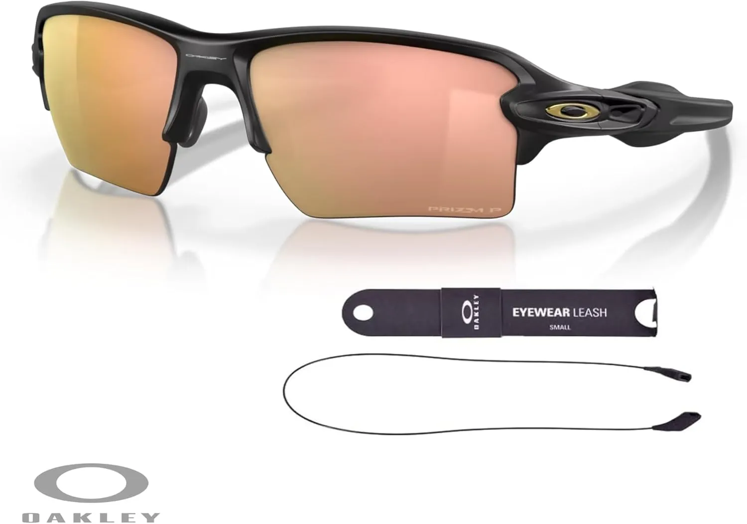 Oakley Flak 2.0 XL OO9188 Rectangle Sunglasses For Men   BUNDLE Leash   Designer iWear Care Kit