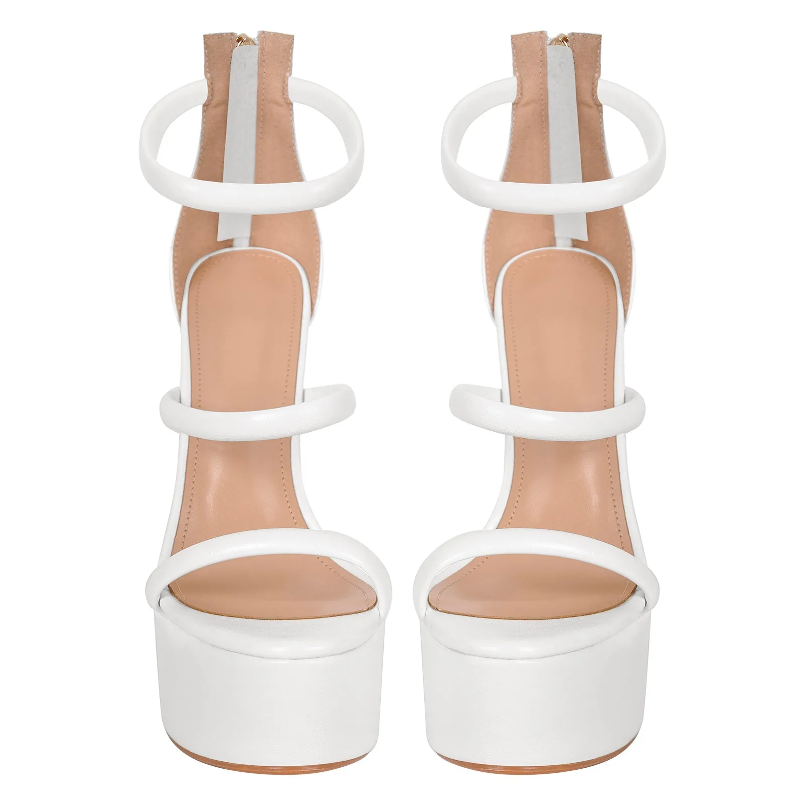 Open Toe Stiletto Ankle Straps Platform Sandals