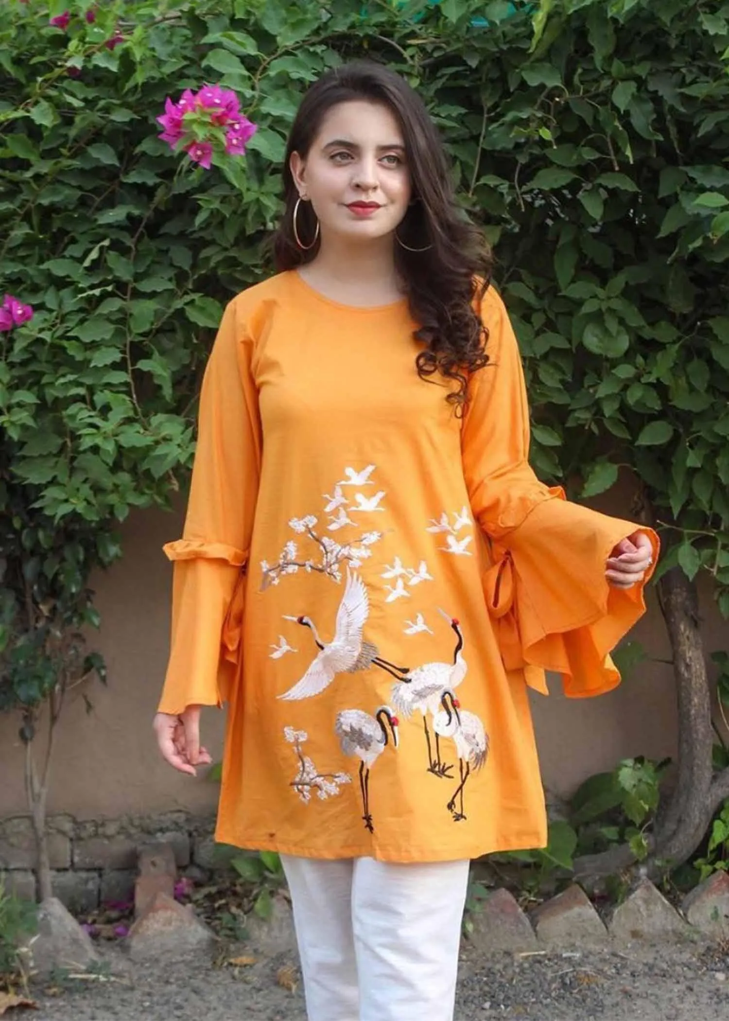 Orange Bird Top