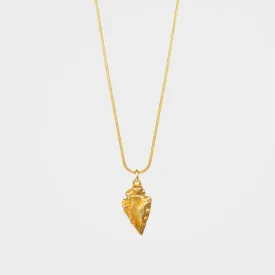 Organic Arrow Necklace, Arra - Gold | By Lunar James