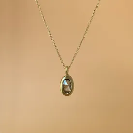 Oval cognac diamond necklace