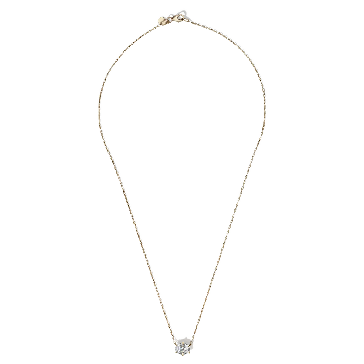 Oval Cut Diamond Solitaire Pendant