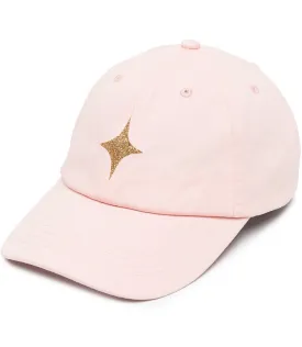Pastel Pink Baseball Cap With Glitter Star