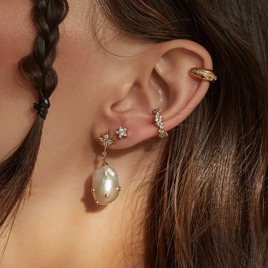 Pearl Baroque 14K Gold Vermeil Earrings