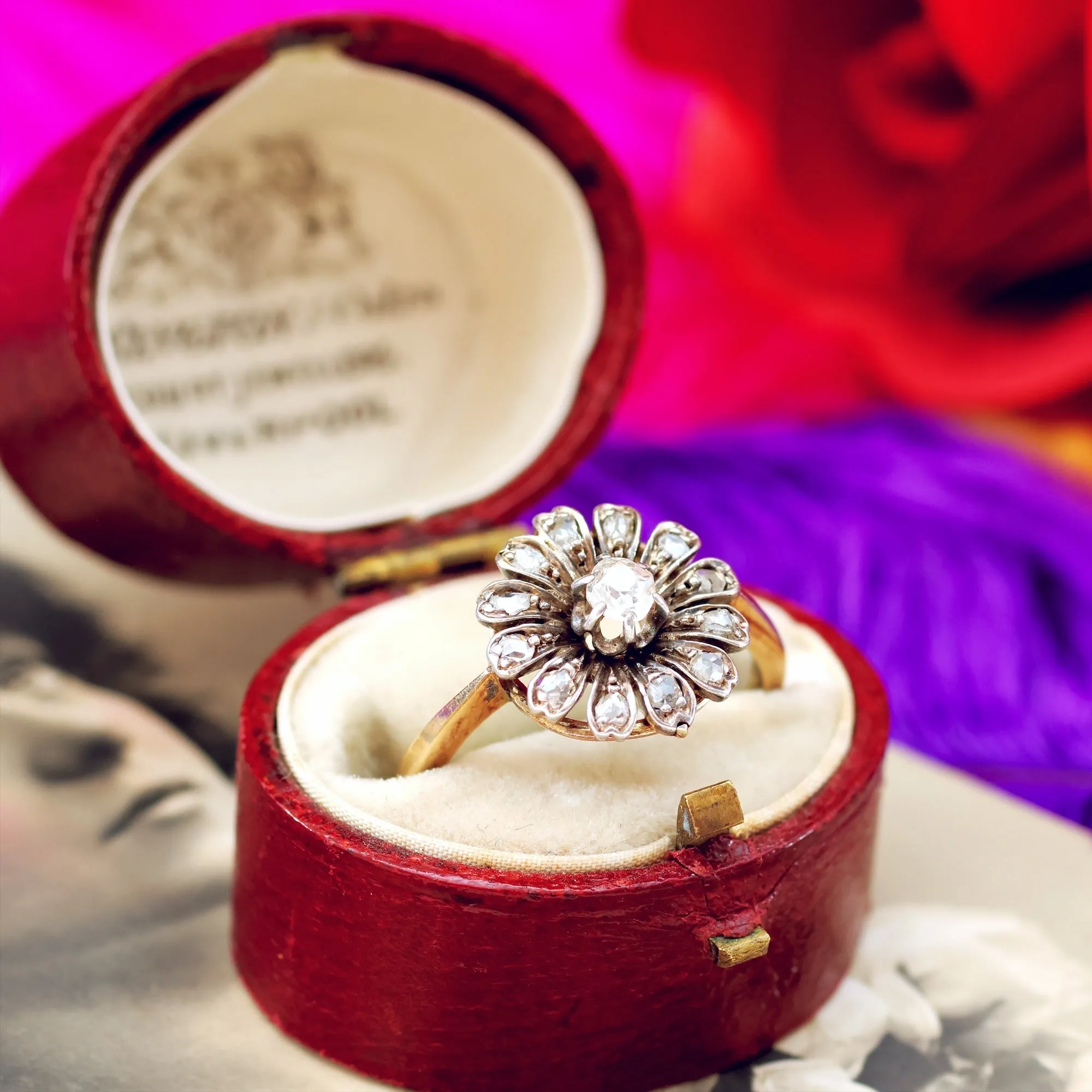 Perennial Beauty! Antique Daisy Diamond Cluster Ring
