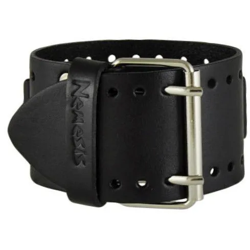 Perforated Black Leather Cuff