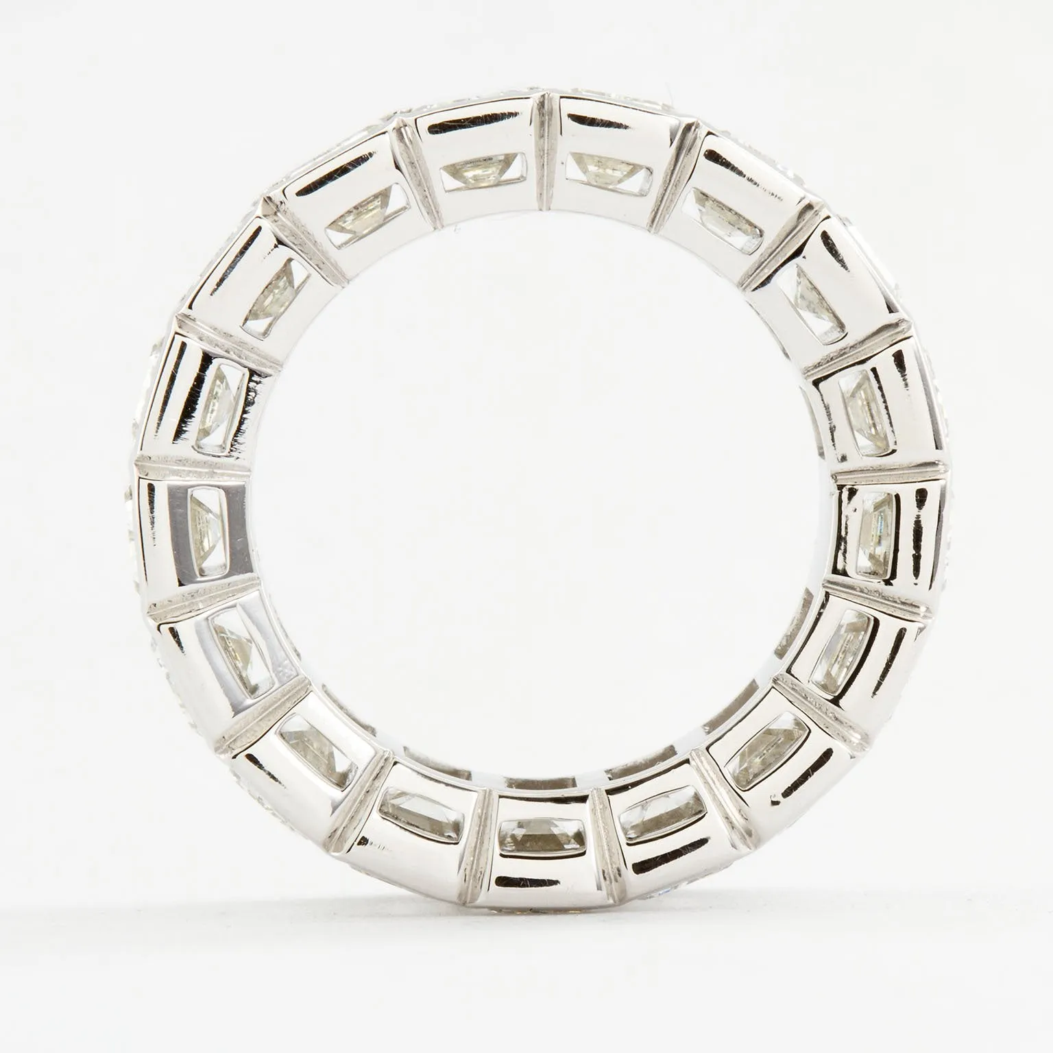 Platinum Emerald Cut Diamond Eternity Band 17 Diamonds 12.00 Carats GIA Certs