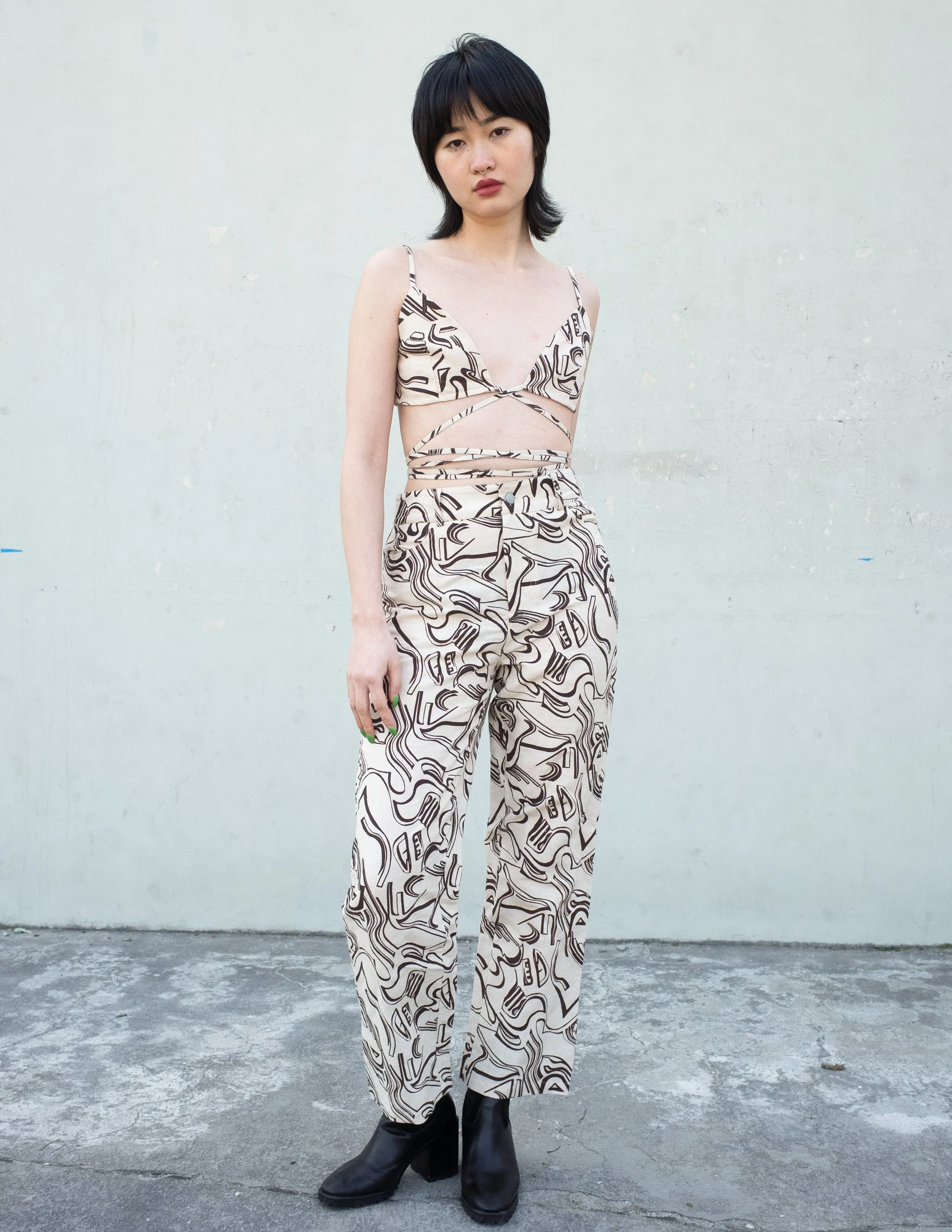 POPPY LINEN WRAP TOP IN SIERRA PRINT
