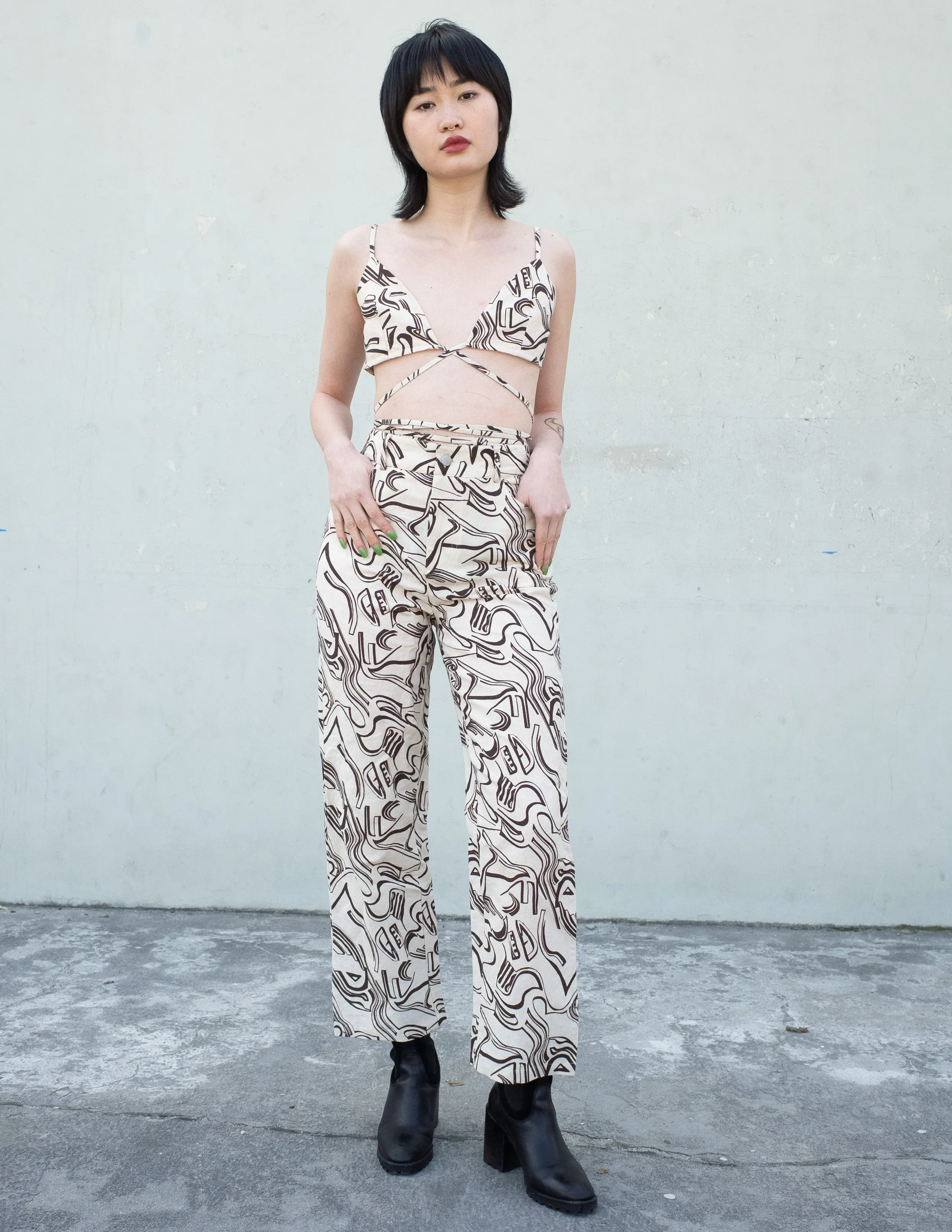 POPPY LINEN WRAP TOP IN SIERRA PRINT