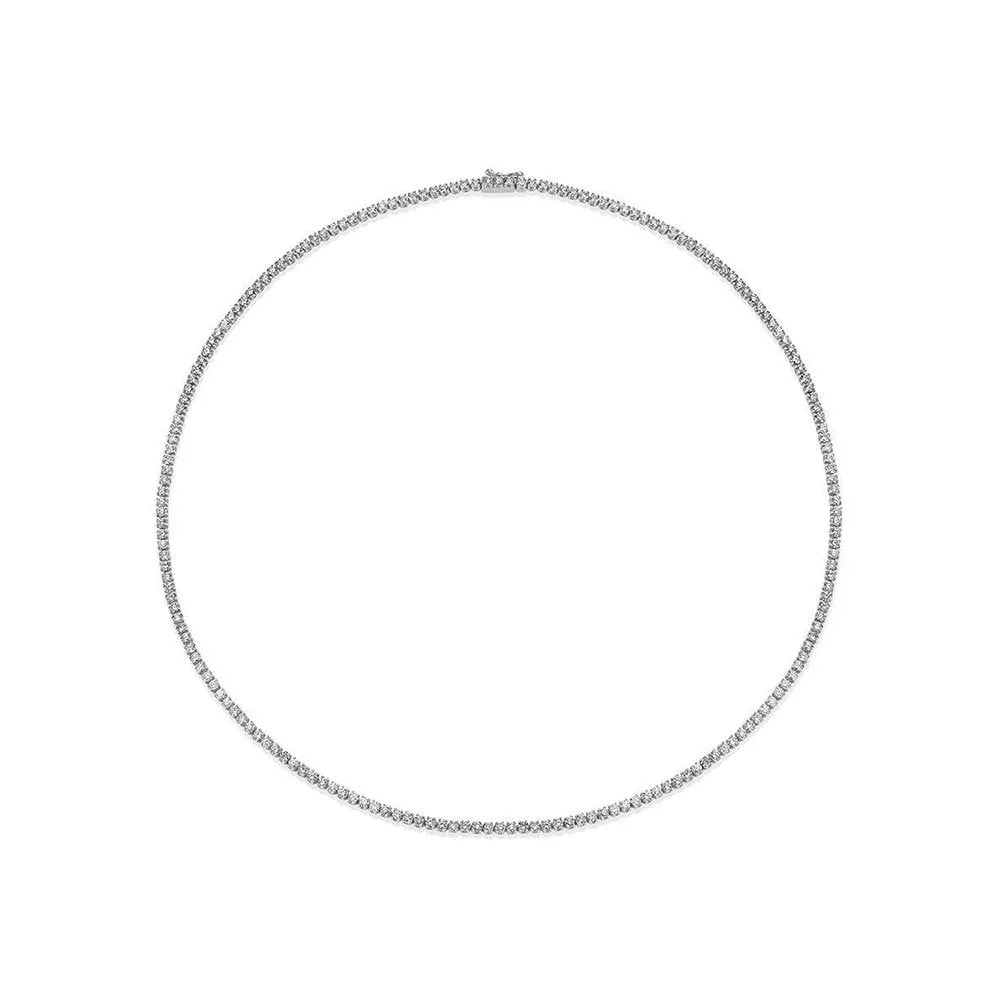 Ready to Ship Diamond Tennis Necklace (4.50 ct.) 1.7 mm 4-Prongs Setting in 14K Gold