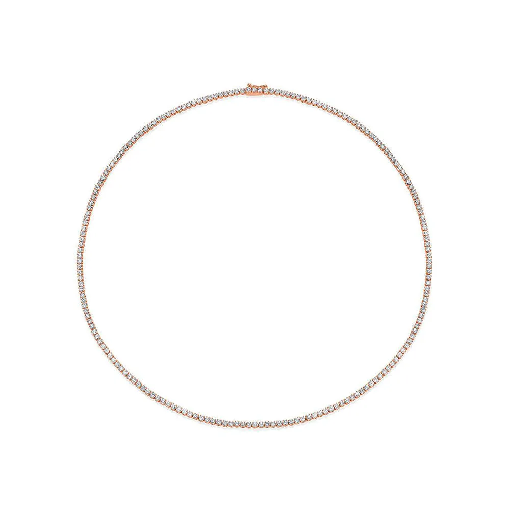 Ready to Ship Diamond Tennis Necklace (4.50 ct.) 1.7 mm 4-Prongs Setting in 14K Gold