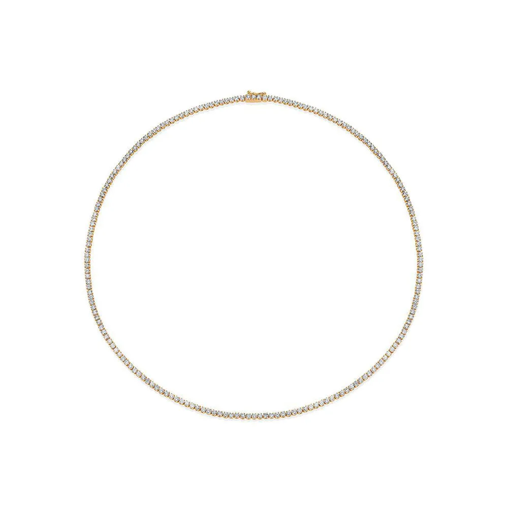 Ready to Ship Diamond Tennis Necklace (4.50 ct.) 1.7 mm 4-Prongs Setting in 14K Gold