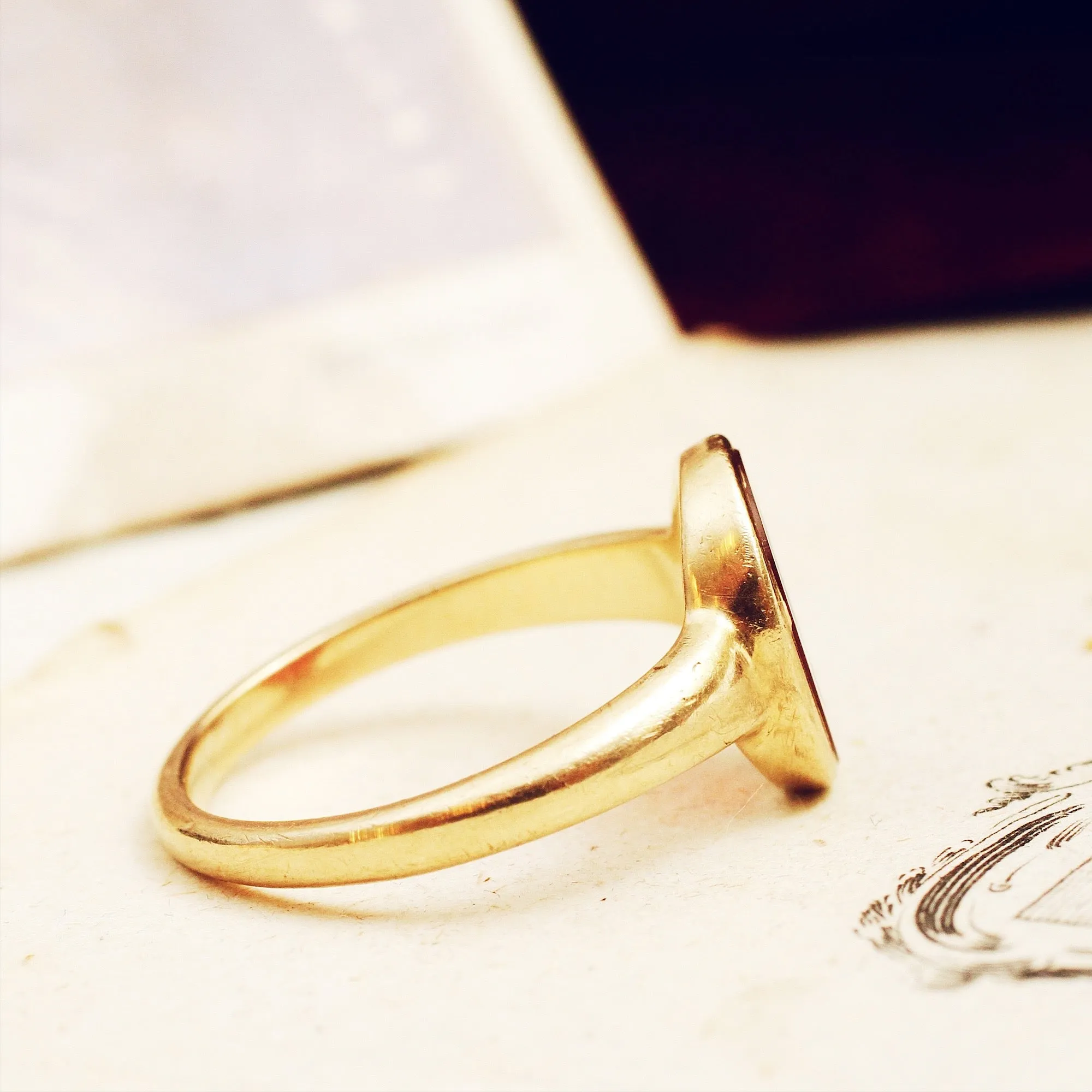 Roman Styled Carnelian Intaglio Ring