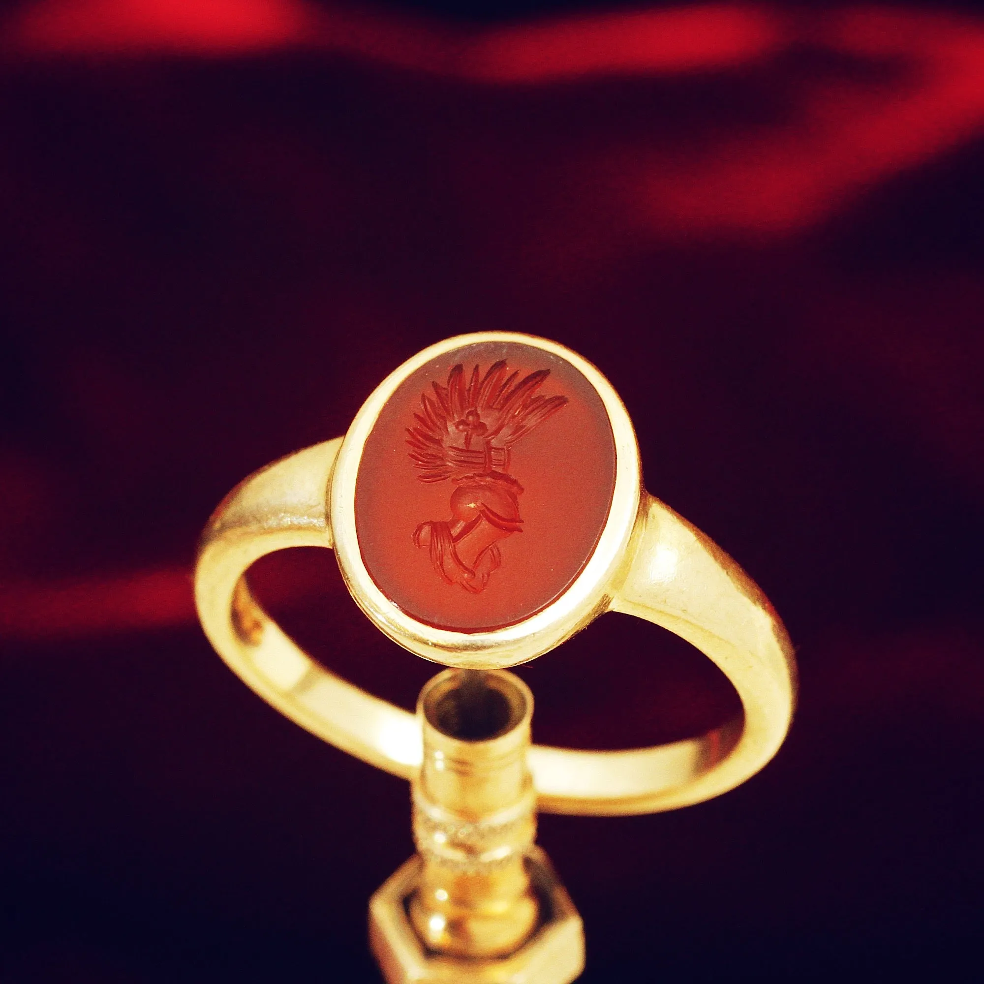 Roman Styled Carnelian Intaglio Ring