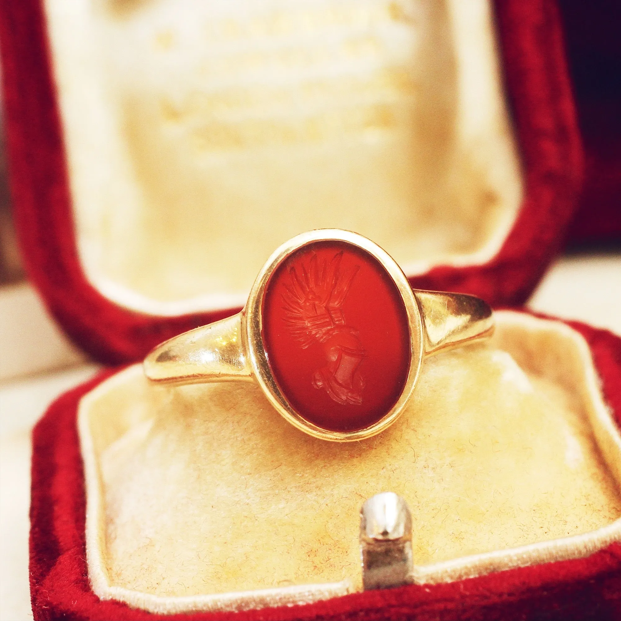 Roman Styled Carnelian Intaglio Ring