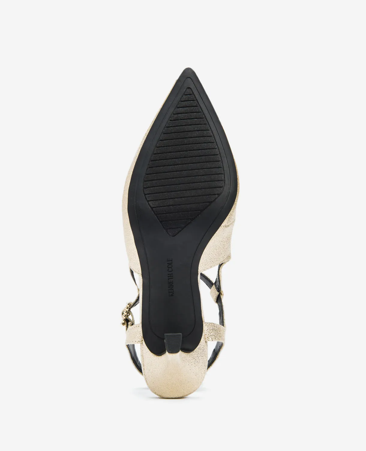 Romi Metallic Ankle Heel Slingback
