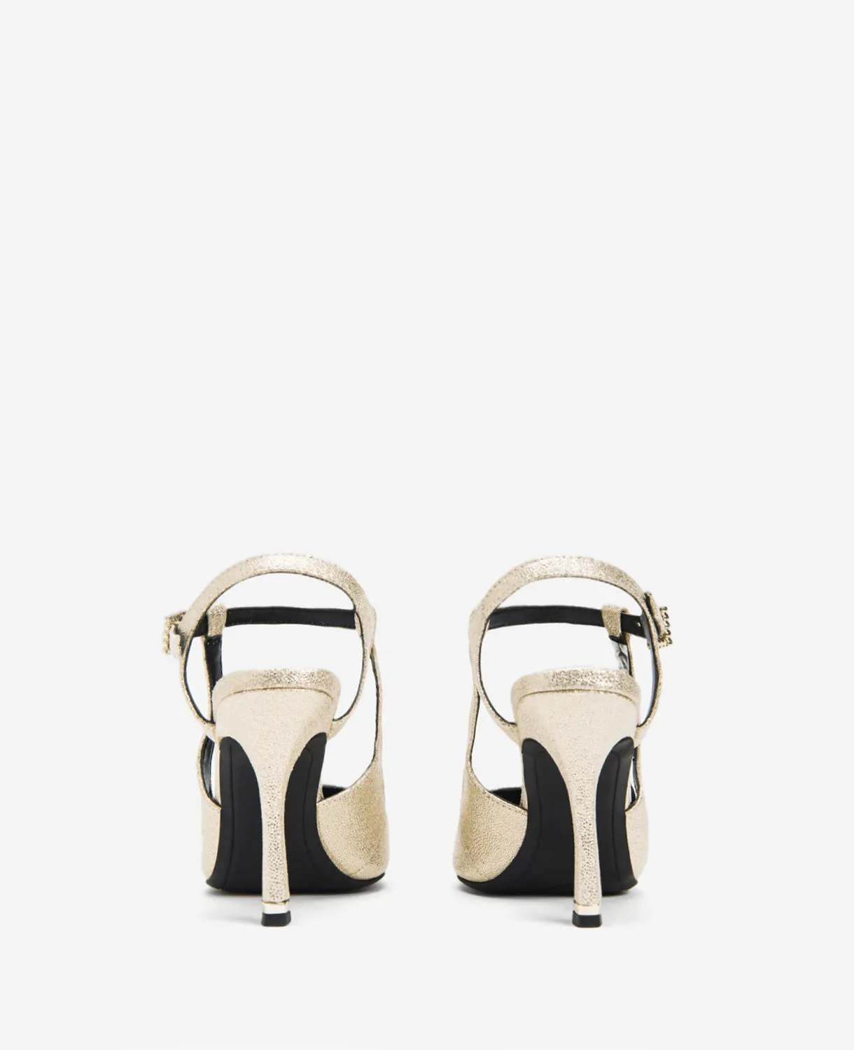 Romi Metallic Ankle Heel Slingback