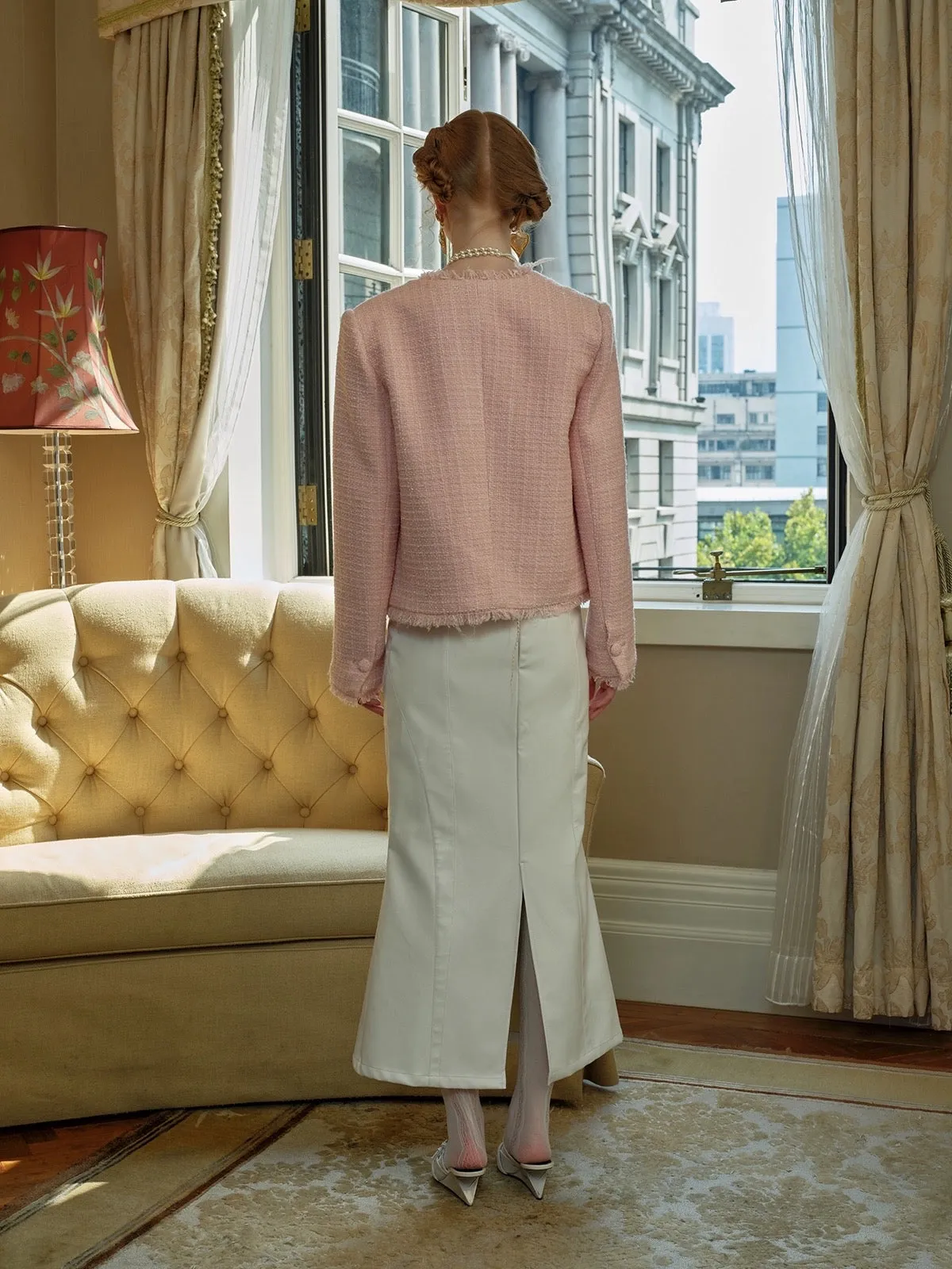 [SALE Sweden Warehouse] Embroidered Vintage White Court Skirt