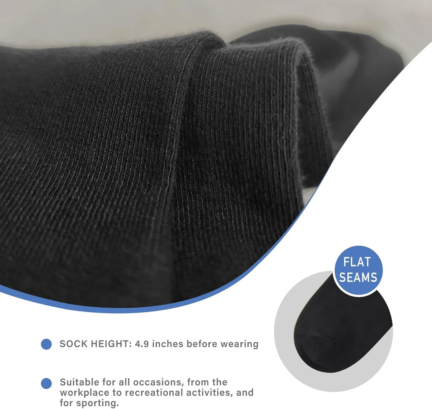 SERISIMPLE Viscose Bamboo Men's Breathable Quarter Thin Ankle High Socks - Comfort Cool Soft 5 Pairs