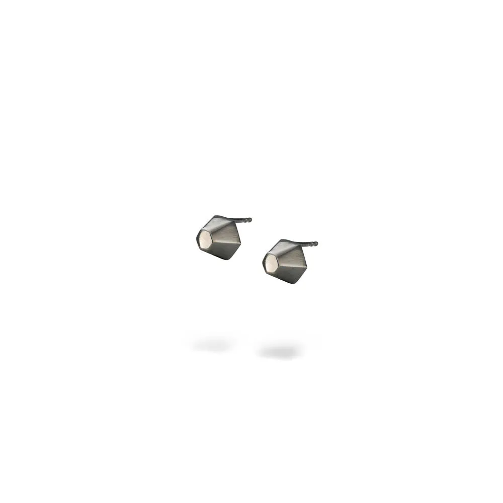 Sharp Diamond - earrings - sterling silver 925 - dark rhodium