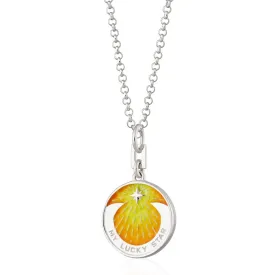 Silver My Lucky Star Yellow Coin Necklace