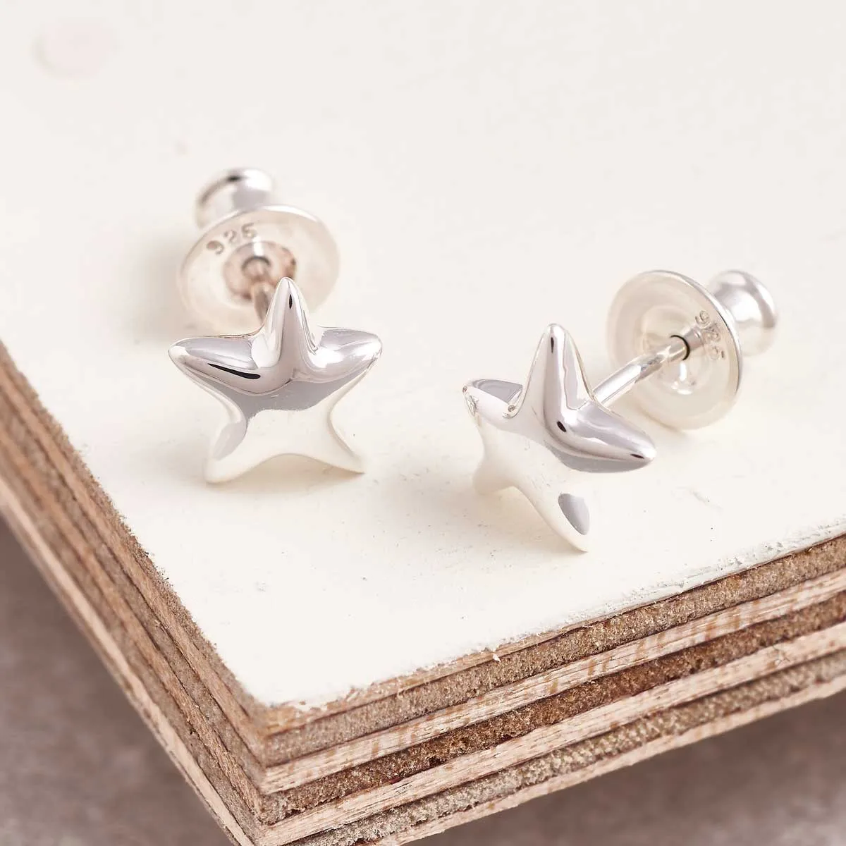 Stardust Silver Stud Earrings