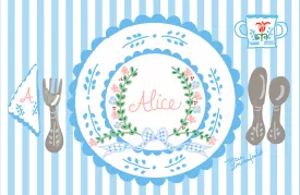 Striped Crest Placemat (personalized)