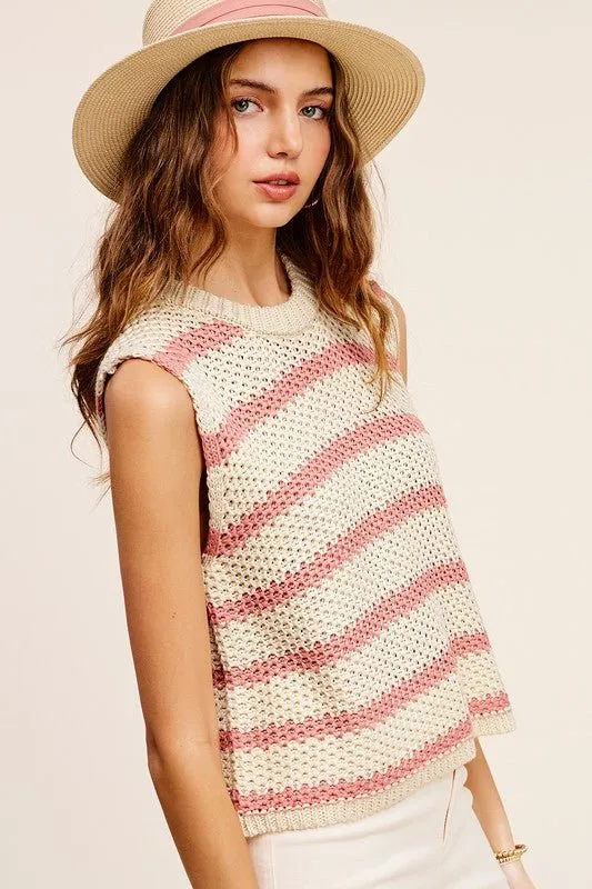 Striped Knit Vest