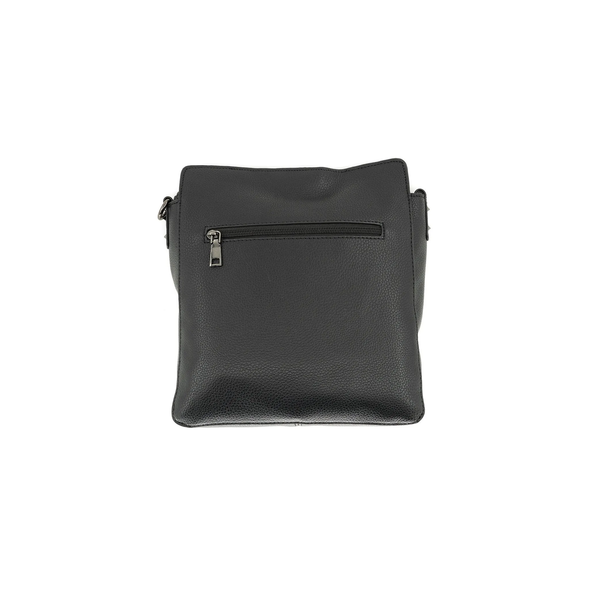 Studded Shoulder Bag With Outside Pocket