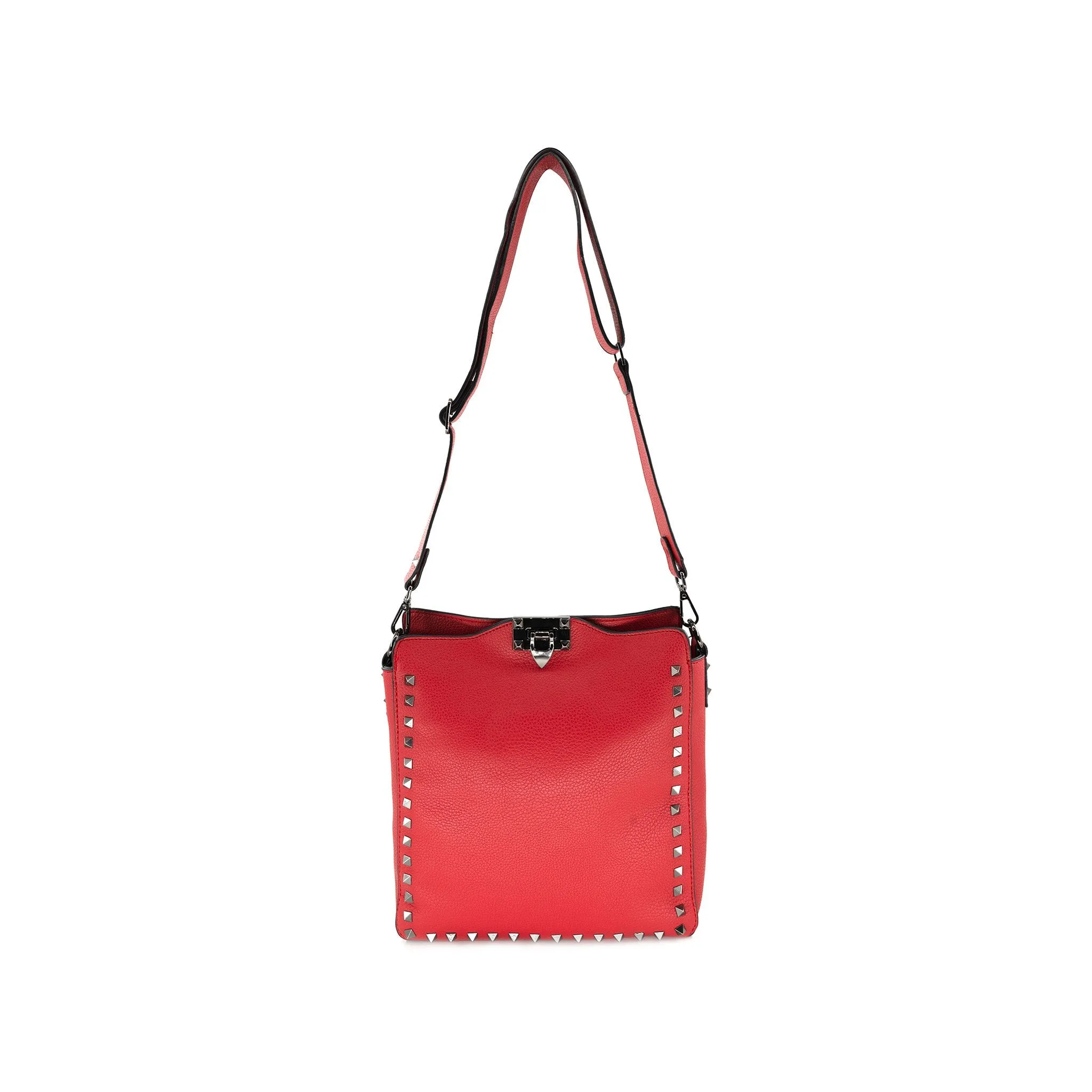Studded Shoulder Bag With Outside Pocket