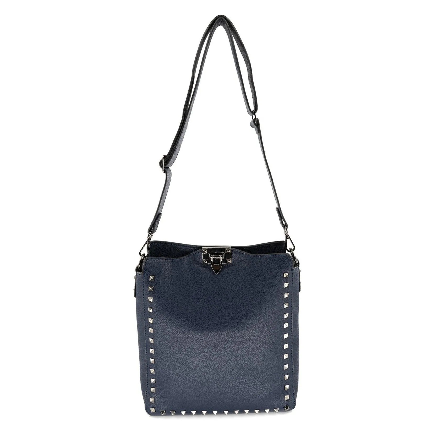 Studded Shoulder Bag With Outside Pocket