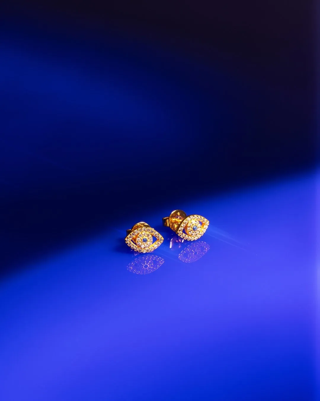 The Evil Eye studs - gold plated