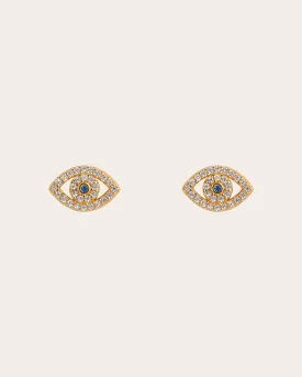 The Evil Eye studs - gold plated