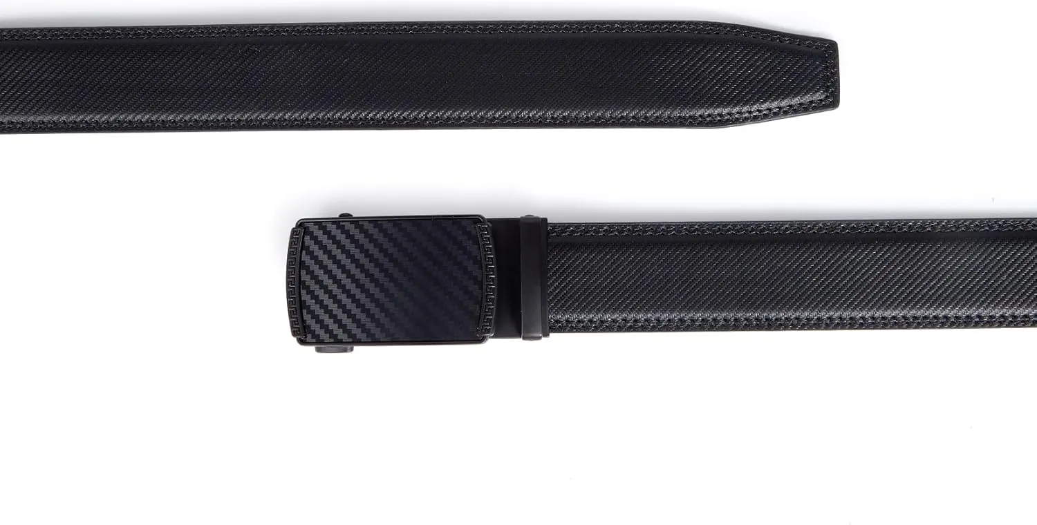 VATAN Men's Belt Leather Ratchet Belt for Men Dress Casual Every Day with Adjustable Buckle, Trim to Fit