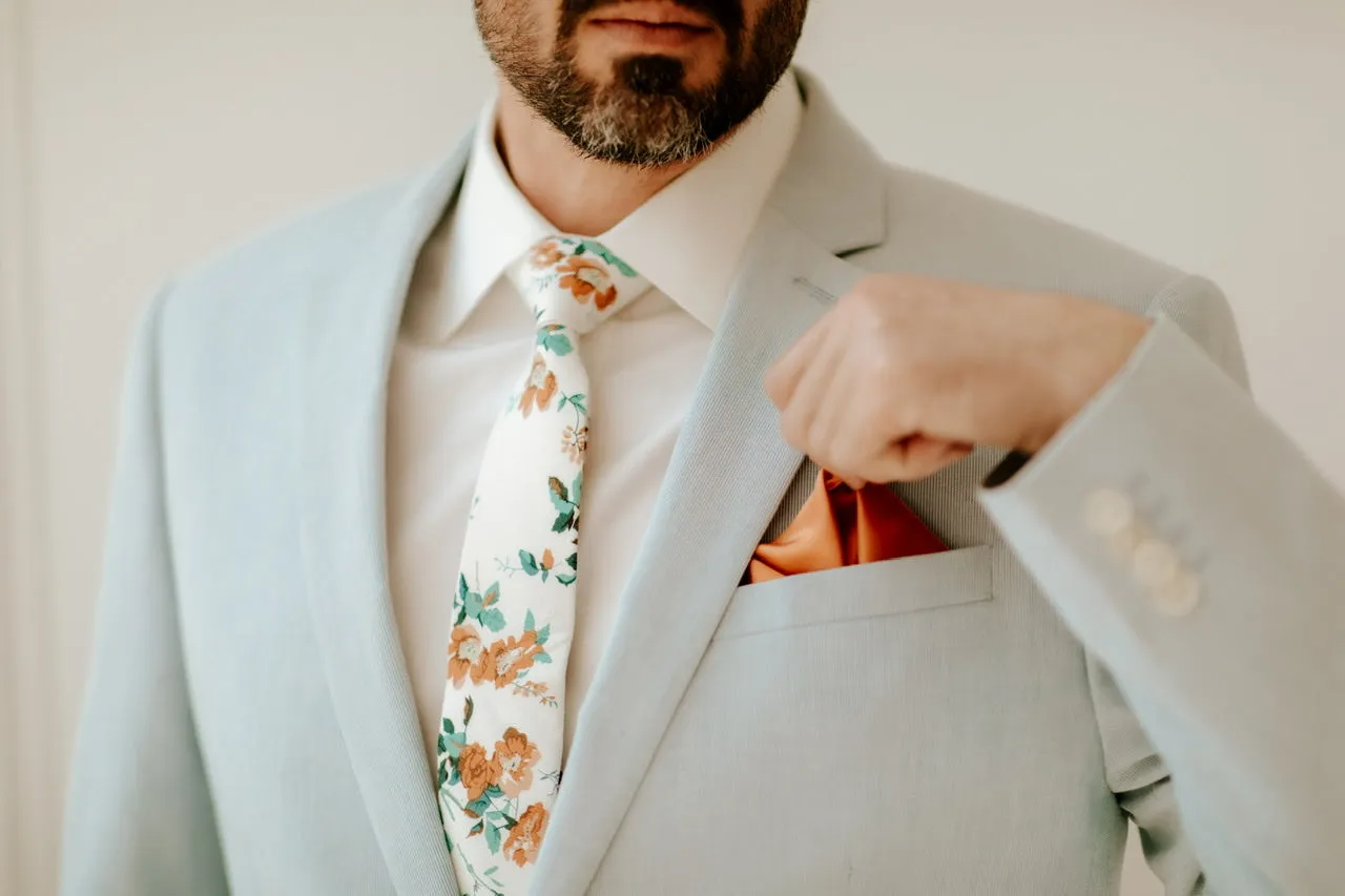 Vaughn Cotton Floral Neck Tie