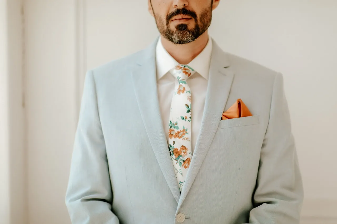 Vaughn Cotton Floral Neck Tie