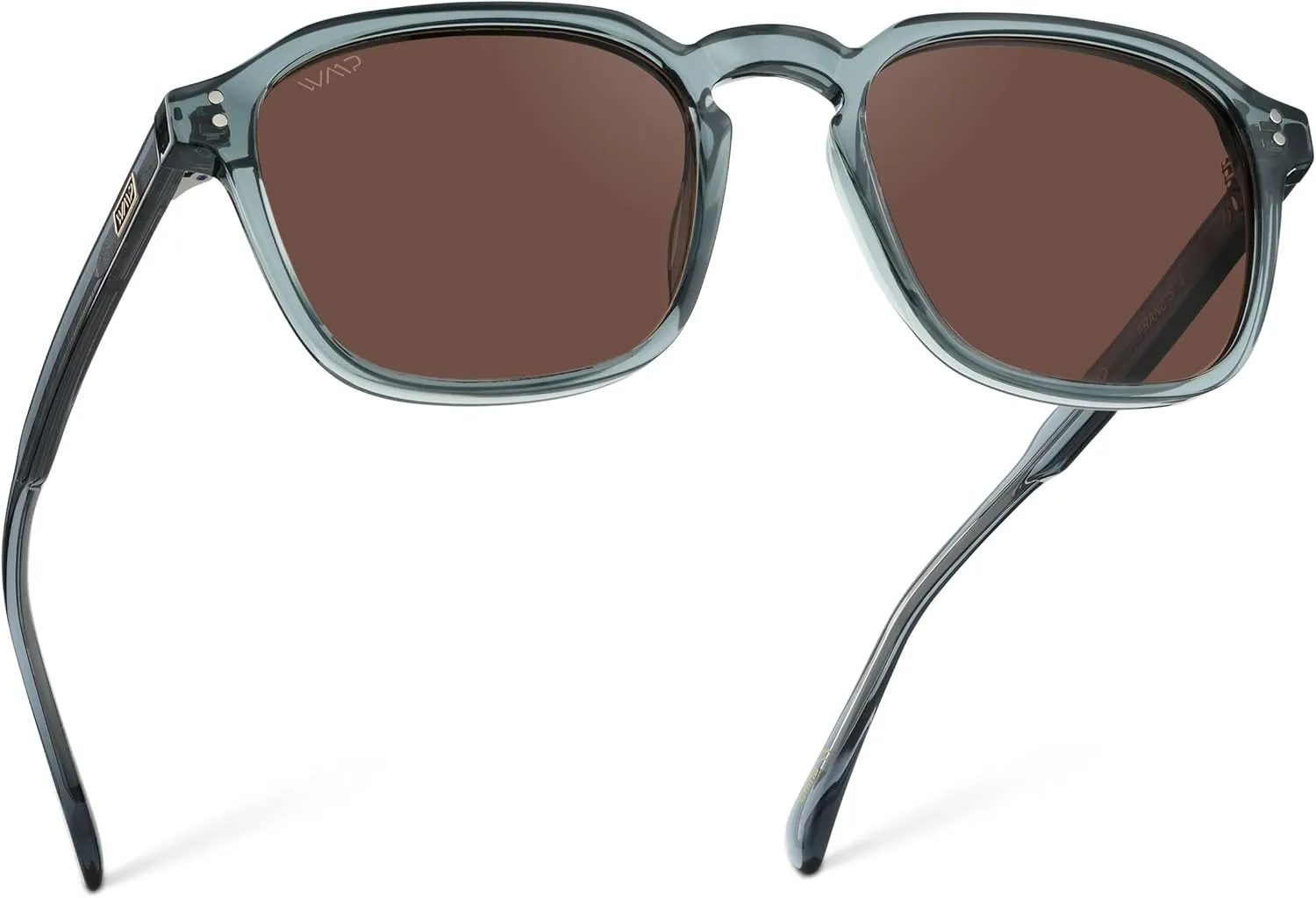 WMP Eyewear - Men's Polarized Square Sunglasses, Wide Fit: Modern Retro Style with Unique Color Combos